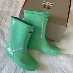 Hunter Kids Original Classic Giant Glitter Rain Boots, size 2